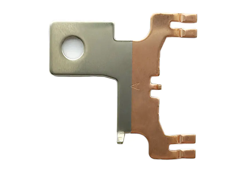 Multi-bend partially nickel-plated busbar terminals